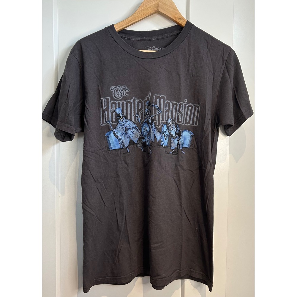 Disney Haunted Mansion Hitchhiking‎ Ghosts T-Shirt Mens Medium Charcoal Gray Tee